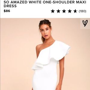 Lulus So Amazed off the shoulder maxi dress